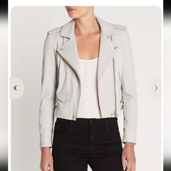 IRO Ashville Leather Moto Biker Jacket size 40 - Picture 10 of 17